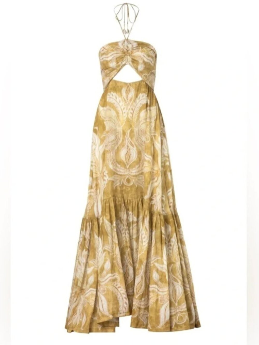 NTW Beatriz Camacho Soho Maxi Dress in Mustard